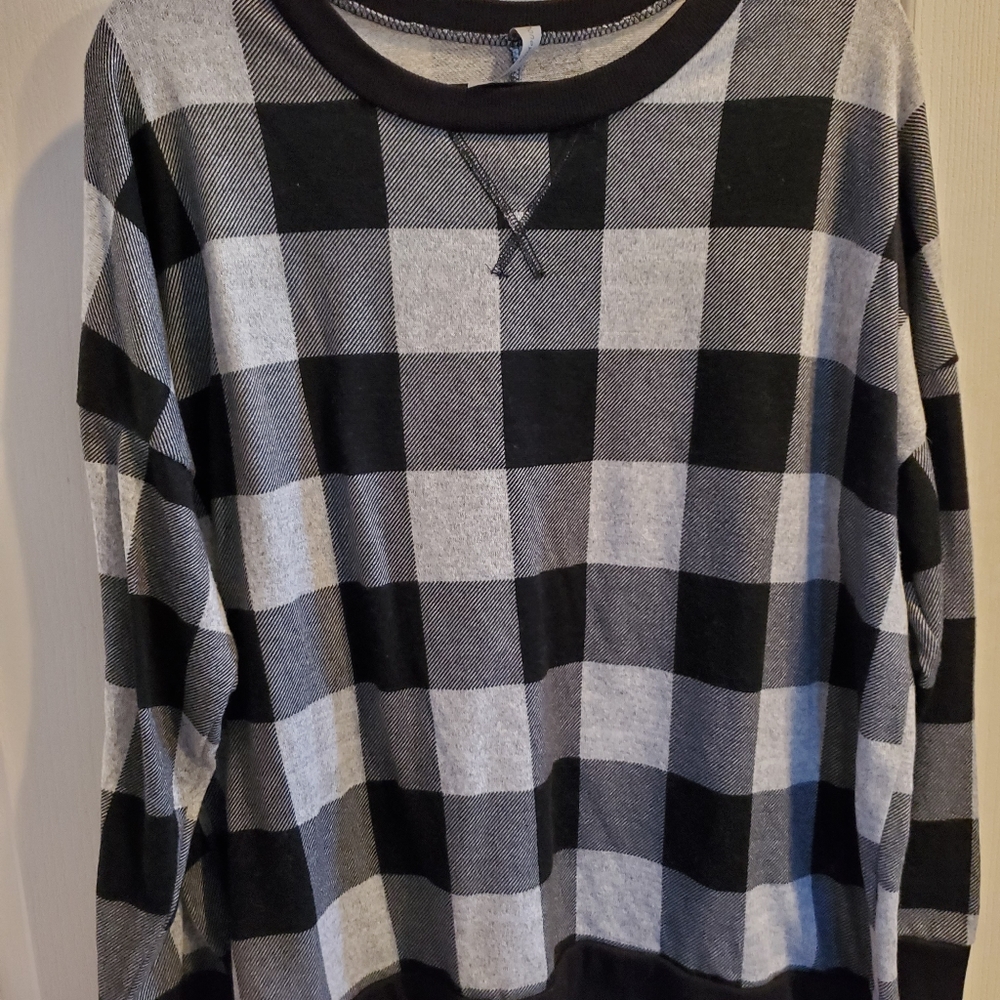 Buffalo Plaid Long Sleeve Top